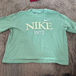 Nike Mint Green Crewneck with Yellow Accents